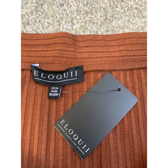 NEW ELOQUII Ribbed Stretch Pencil Skirt Plus Size 22/24 - Picture 3 of 8